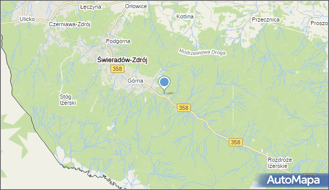 mapa Leśniczówka Niedźwiedzia Góra, Leśniczówka Niedźwiedzia Góra na mapie Targeo